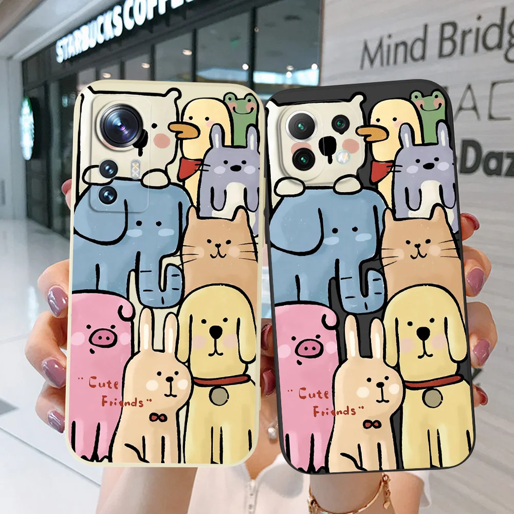 Custodia Per Poco C55 M5 4G M5S C40 C50 C3 F1 Cover Per Telefono Soft Silicon Cartoon Dogs Cat Elephant