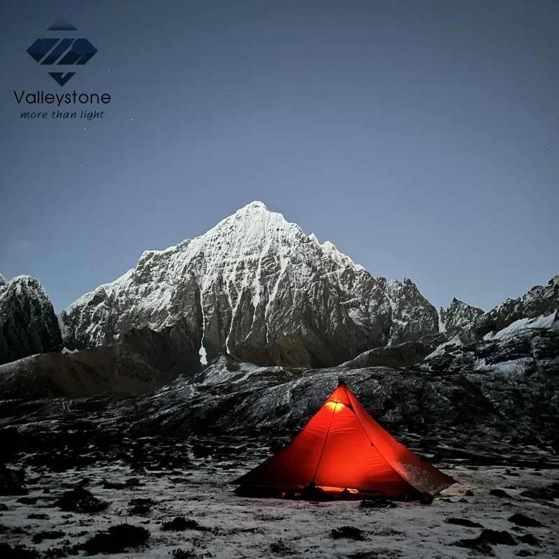 Valleystone Shanxian2 Pyramid Tent Outdoor Camping Poleless Tent Hiking Mountaineering 15DSingle silicone PU6000+