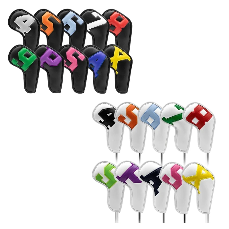 

10 шт. кожаные железные чехлы на голову для гольфа защитный чехол для головы для гольфа водонепроницаемый Прямая поставка