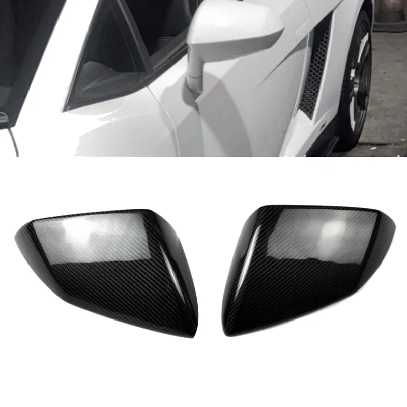

Real Carbon Fiber Mirror Covers Car Side Rearview Wing Mirror Shell Caps For Lamborghini LP550 LP560 LP570 2008-2014 Replacement