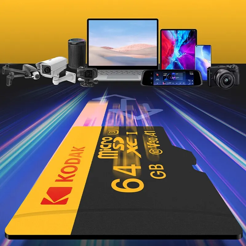 thumbnail image 5 of Tarjeta de memoria Micro SD Kodak Clase 10 32 GB 64 GB 128 GB 256 GB U3 4K Tarjeta de memoria de alta velocidad Memoria flash TF Mecard C10, 5 of 5