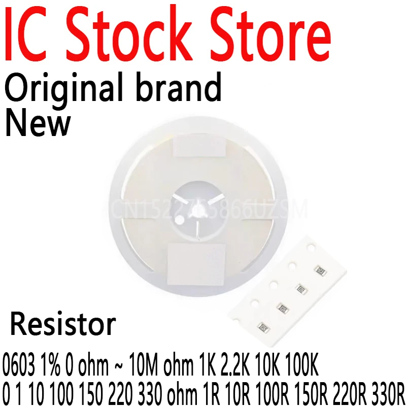 5000 Pz Resistore Smd Precisione 0603 1% 0 Ohm ~ 10M Ohm 1K 2.2K 10K 100K 0 1 10 100 150 220 330 Ohm 1R 10R 100R 150R 220R 330R