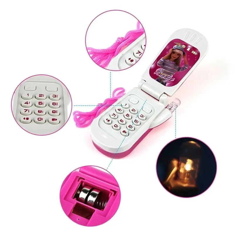 1PCs New Electronic Phone Toy Musical Mini Cute Children Toy Early Education Cartoon Mobile Phone Telephone Cellphone Baby Toys 3