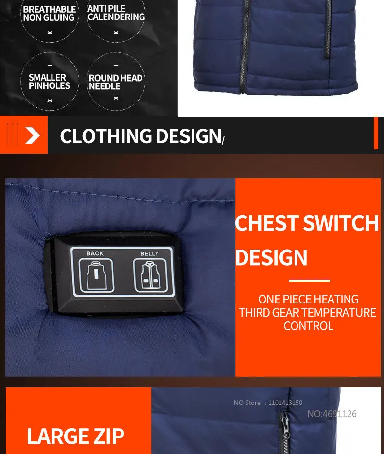 Heated Jacket 21 Areas Heated Vest Men Electric Heating Vest Usb Heated Jacket Women Bodywarmer Down Jacket Winter