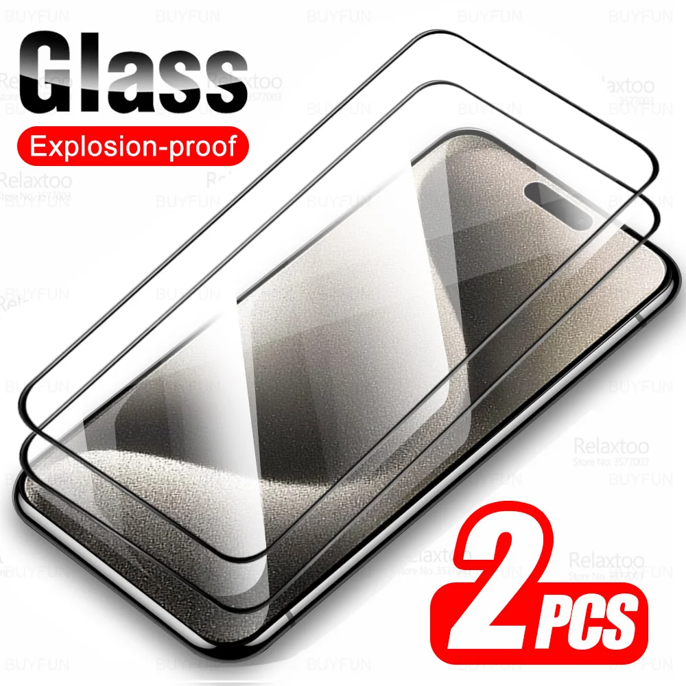 Per Iphone 15 Pro Max Glass 2Pcs Vetro Temperato Iphone15 Plus Iphone15Pro 15Pro I15 Promax 5G Pellicola Protettiva Per Schermo Armatura