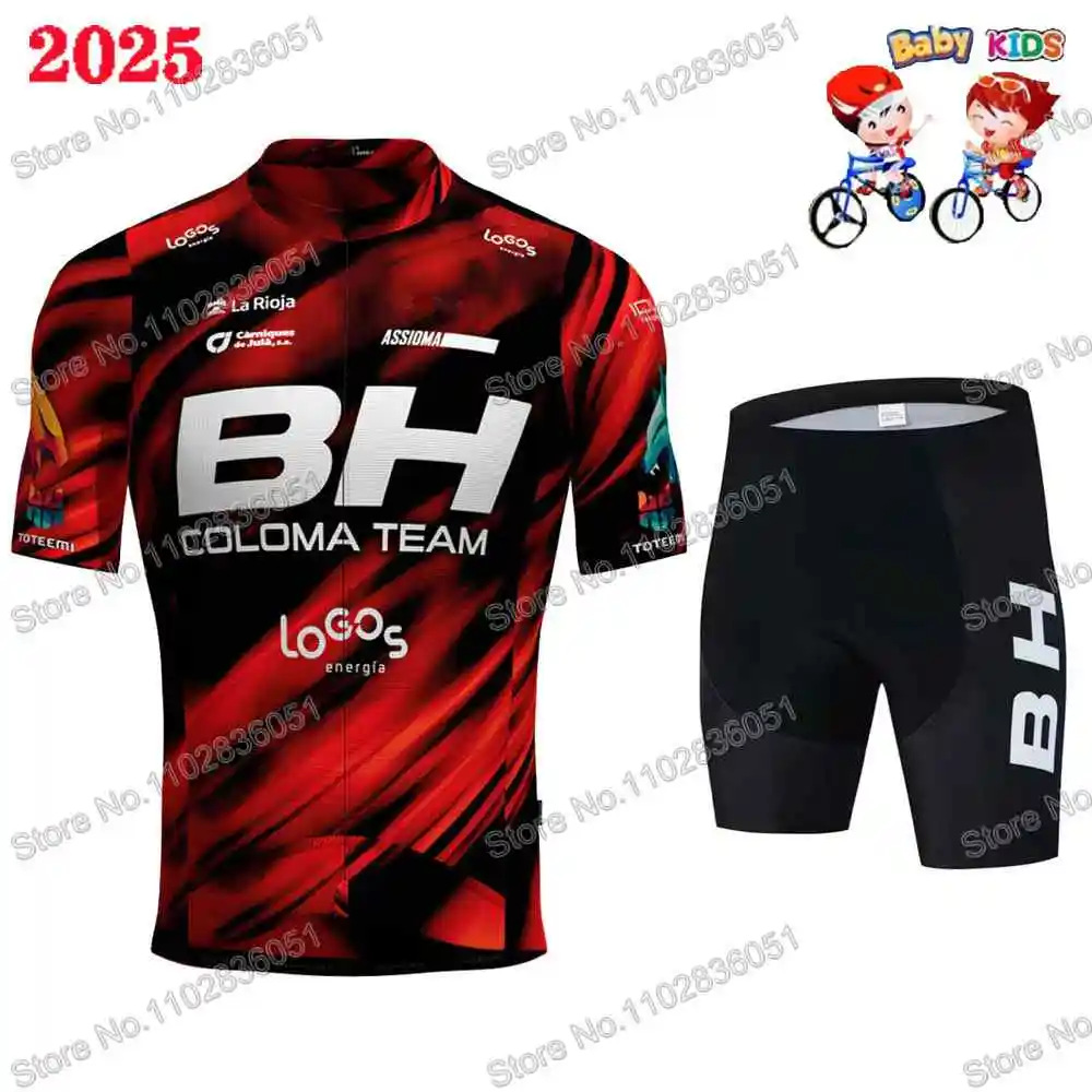 Kids BH Coloma Team Cycling Jersey Set Summer Boy Clothing Children Road Bike Shirt Top Suit Bicycle Pant MTB Uniforms Ropa