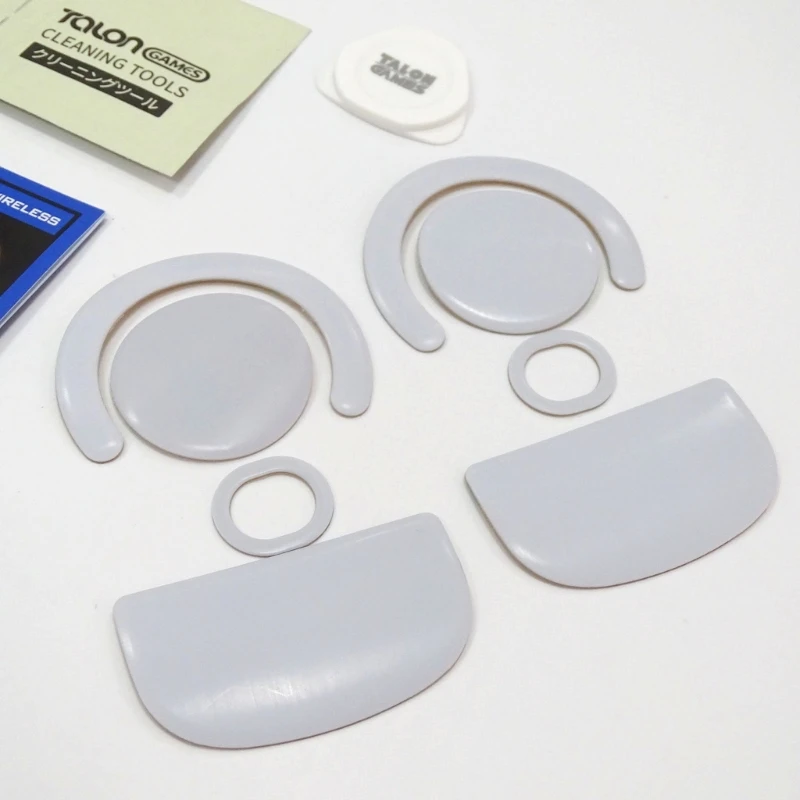 Talongames 2Set Custom Curved Edge Mouse Skates Mouse Feet Per Logitech G Pro X Superlight Gaming White Mouse Glides