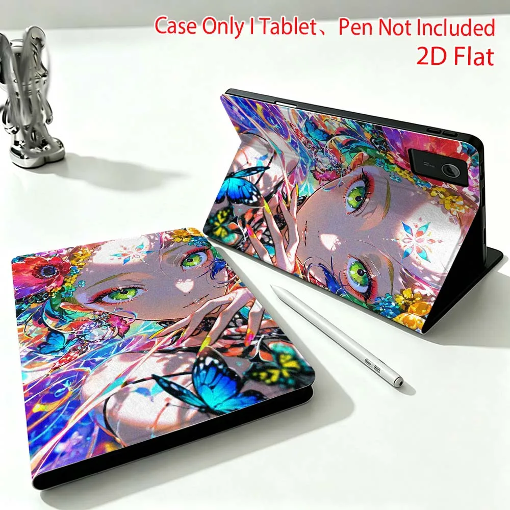 Cool Anime Girl Soft Tablet Case with Pen Tray