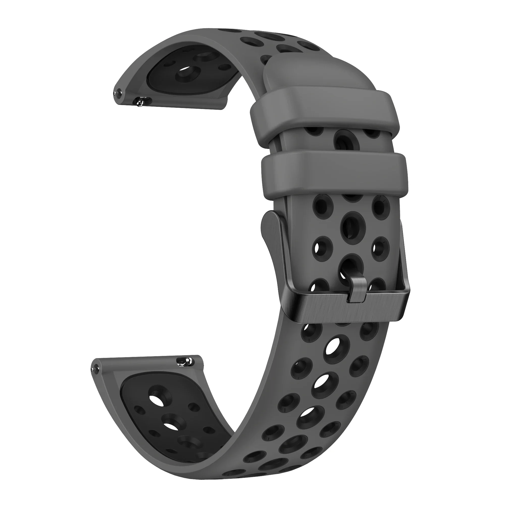 Soft Two-Tone Silicone Replacement Watch Band - 20mm/22mm