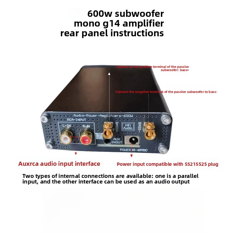 Tpa3255 600w 고출력 전문가급 서브우퍼 디지털 앰프 보드 - 바로 사용 가능, 조정 가능한 저주파 응답