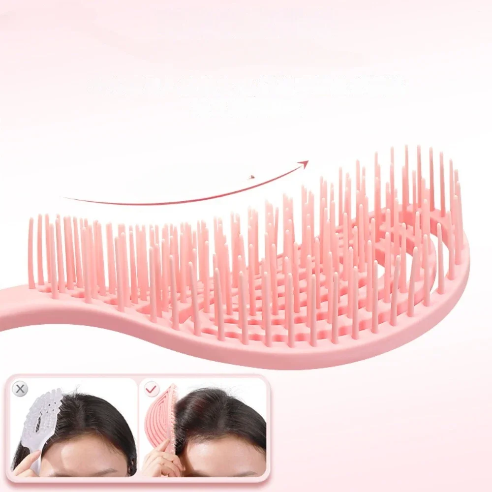 Hair Massage Comb Bristle Nylon Hairbrush Curly Hair Brush for Salon Hairdressing Tools Anti Static Detangling Hairbrush