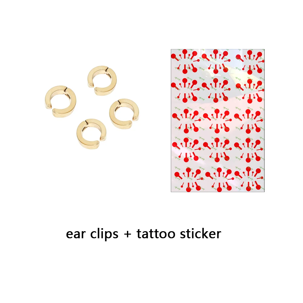 earclips and sticker