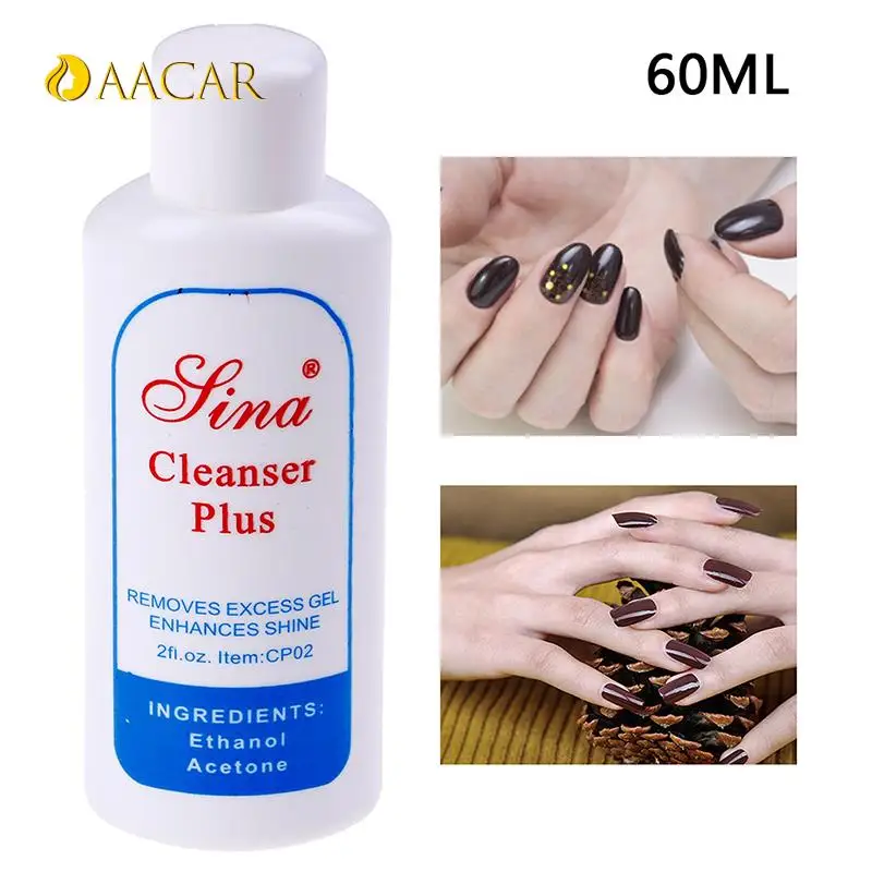 Liquid Surface Sticky Degreaser Liquid Surface Sticky Degreaser Nail UV Gel Polish Excess Remover 60ML Cleanser Plus Layer Residue Nail Art Acrylic Clean