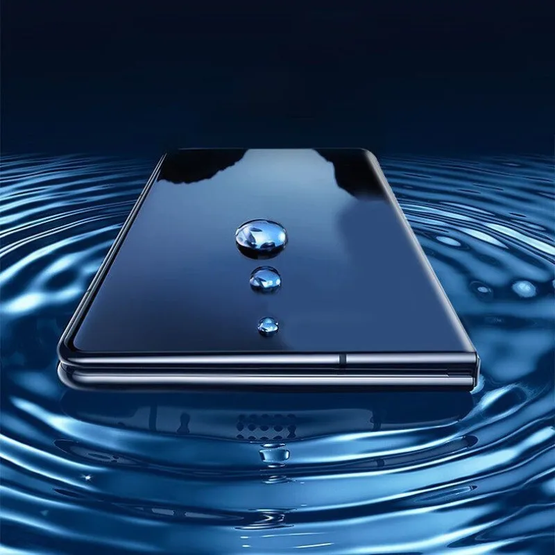 Enhanced Clear 9H Tempered Glass Foldable Screen Protector with Full Cover Black Edge
