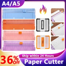 Mini a4/a5 cortador de papel precisão foto trimmer cortador guilhotina com régua pull-out para etiquetas de fotos escola acessórios de escritório