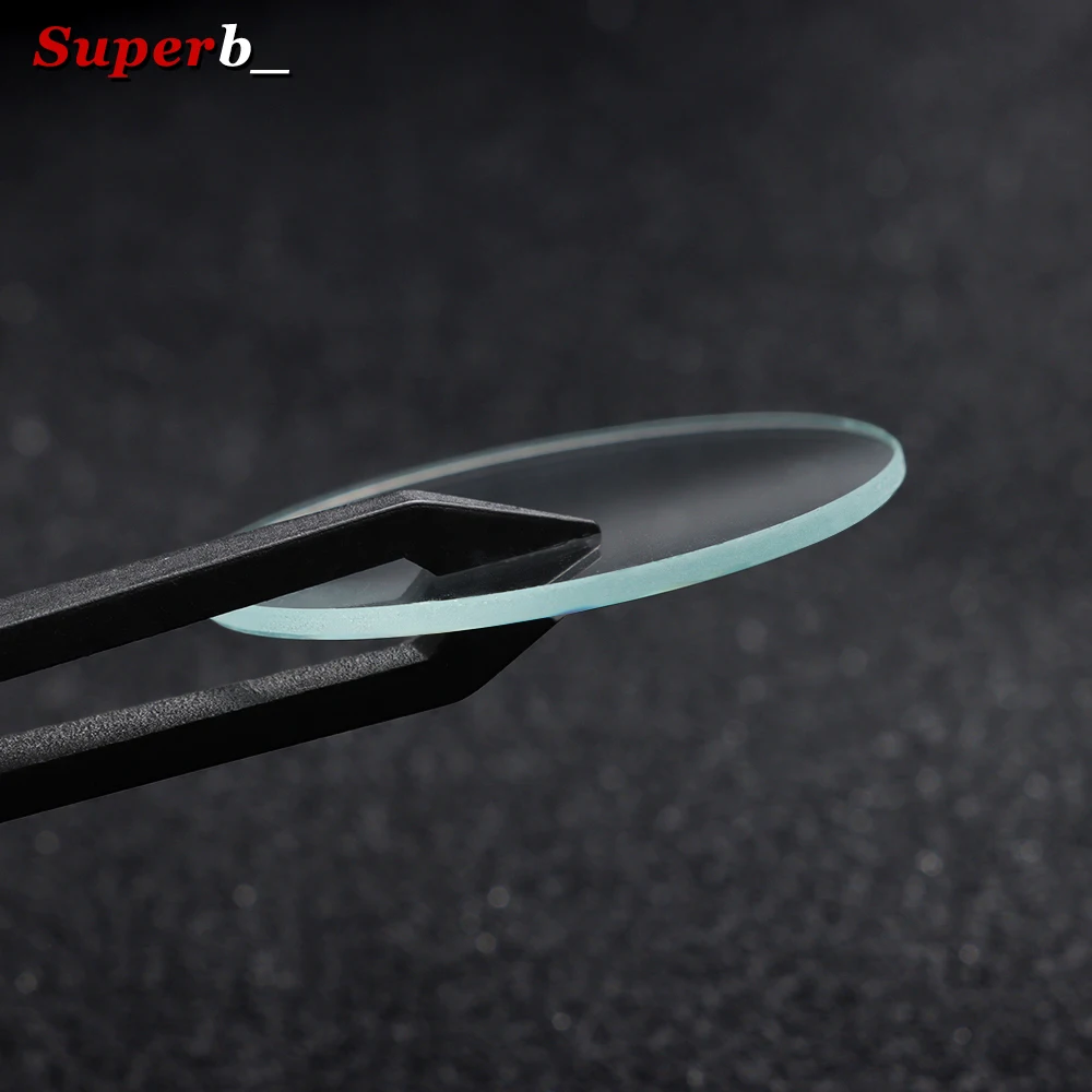 Premium Transparent Watch Crystal - Flat Glass, Various Thickness Options (1.5mm - 3mm), Diameter 28-38mm, Single Piece Accessory