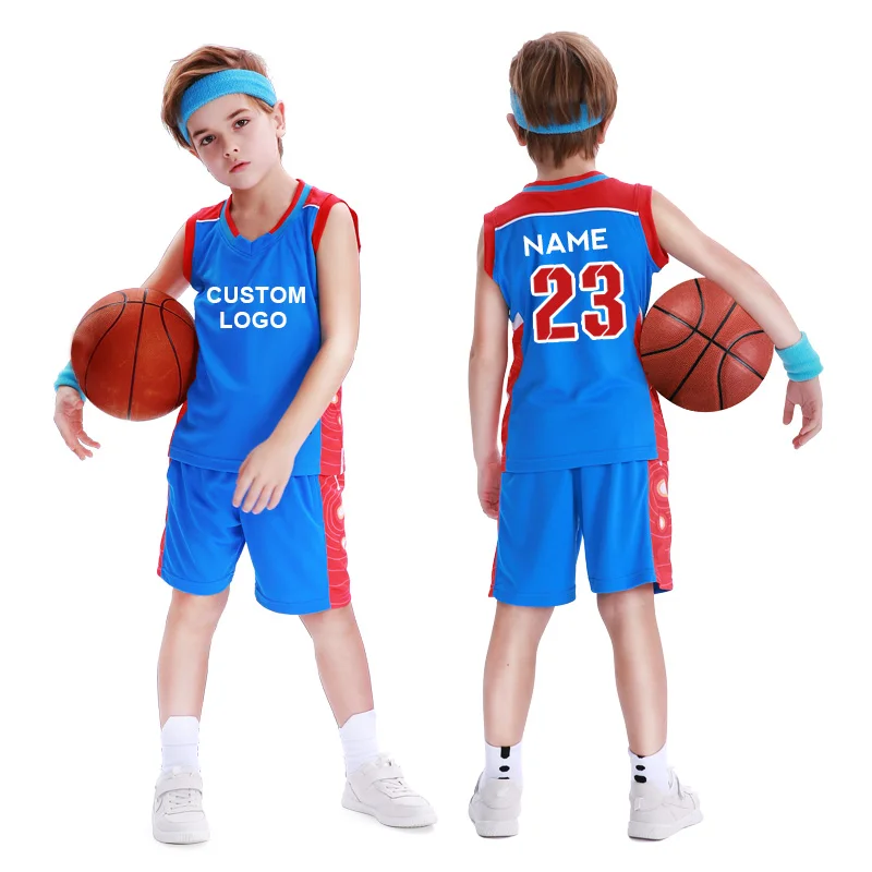 CustomBoysBasketballJerseyPolyesterBreathableBasketballUniforms