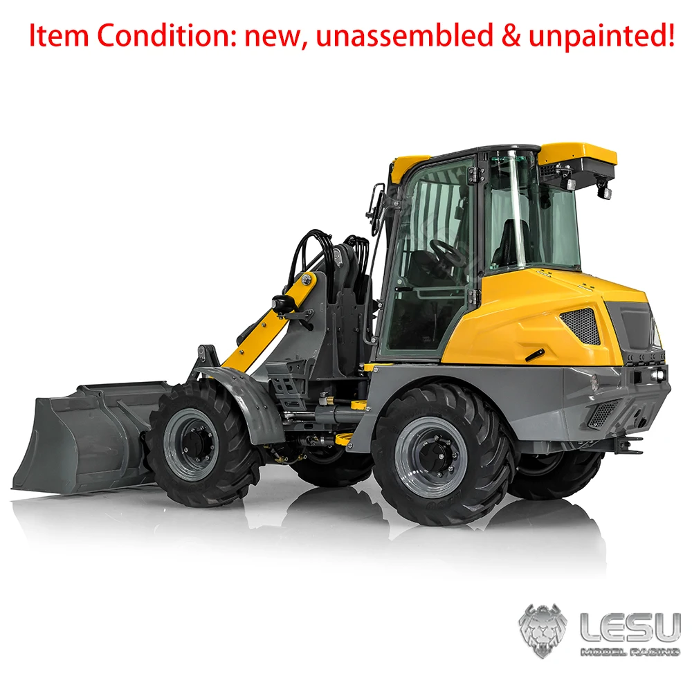 LESU RC Loader Kits Aoue-MCL8 1/14 Hydraulic Metal Unpainted Unassembled Construction Truck Model Light Sound Toy TH22928 4
