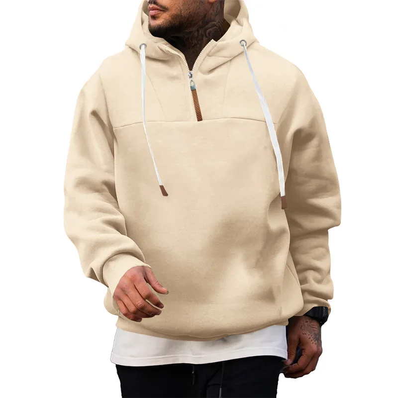 Mens Thick Hooded Sweatshirt Casual Autumn Winter