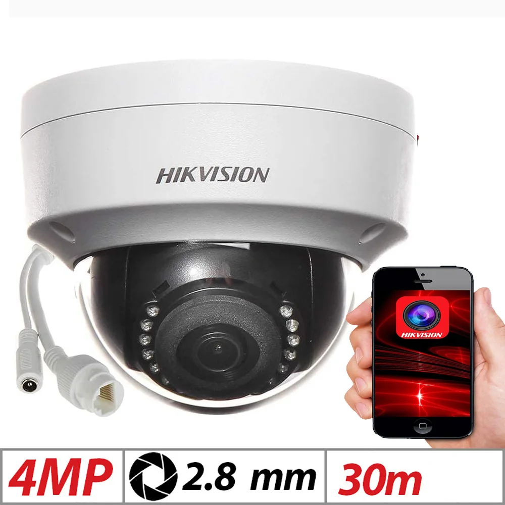 Hikvision 4Mp Sorveglianza Domestica Potente Telecamera Ip Poe Dome Ds-2Cd1143G0-I Telecamera Ip Dome Fissa