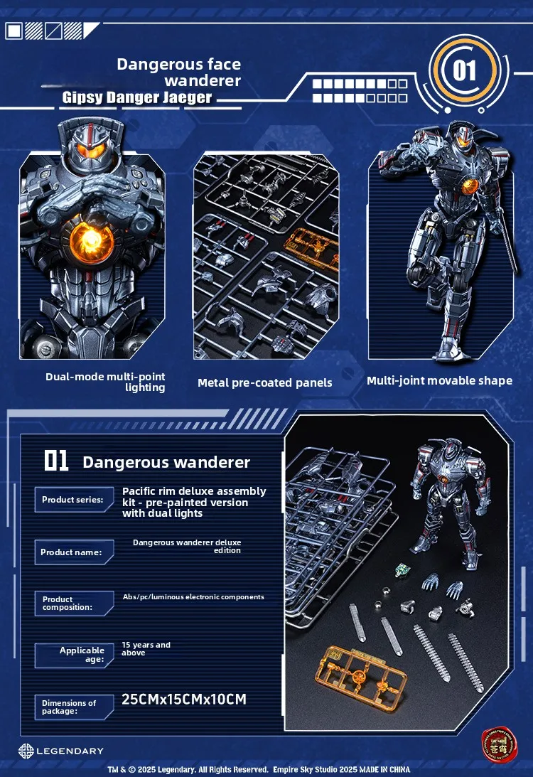 Pacific Rim Jaeger Action Figure Articulated Model Kit Gipsy Danger Striker Eureka Cherno Alpha Crimson Typhoon Collectible Toys