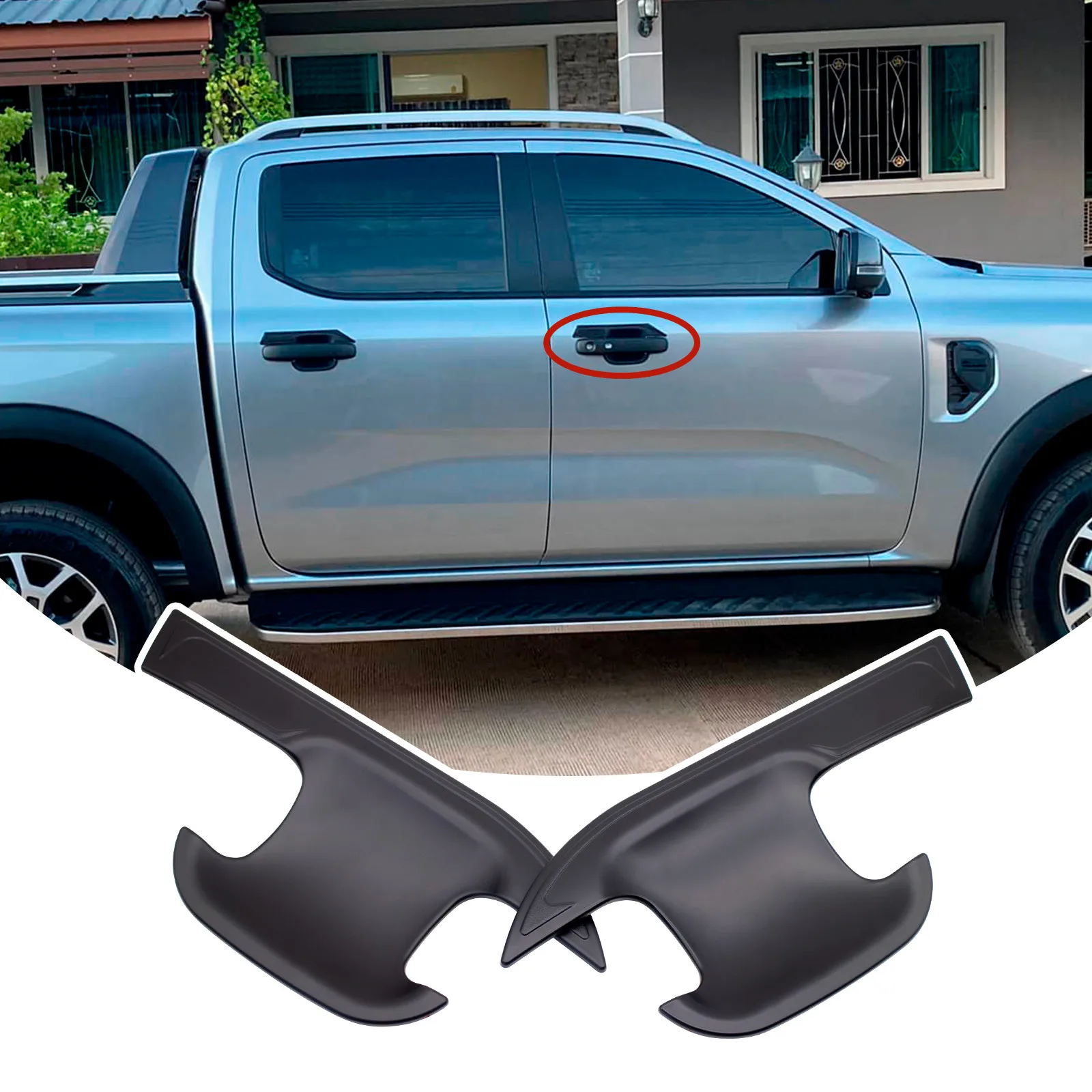 Door Handle Cup Guard Protection Insert Cover For Ford Ranger NEXT GEN 2023+ Wildtrak Sport XL