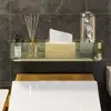 Wall Mounted Toilet Storage Rack Accessories No-punch Acrylic Bathroom Shelf Luxury Space Saving Kitchen Storage Organizer 3