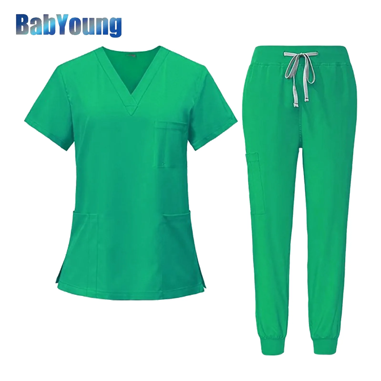 

Unisex Short Sleeved Pharmacy Nurse Uniform Hospital Doctor Multicolor Workwear Oral Dental Surgery Uniforms Medical Scrubs Sets