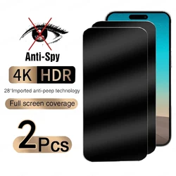 2Pcs Anti-Spy Glass Screen Protector For iPhone 11 13 12 14 15 Pro Max For iPhone 15 14 Plus 13 Pro X XR XS Max Full Cover Glass