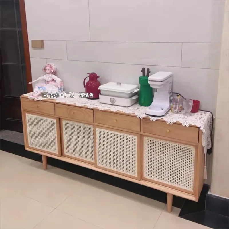 Sideboard Kitchen et Furniture Full Cabinet Auxiliary Table Display Prefab Modern Sets Cupboard Living Room Cabinets Side