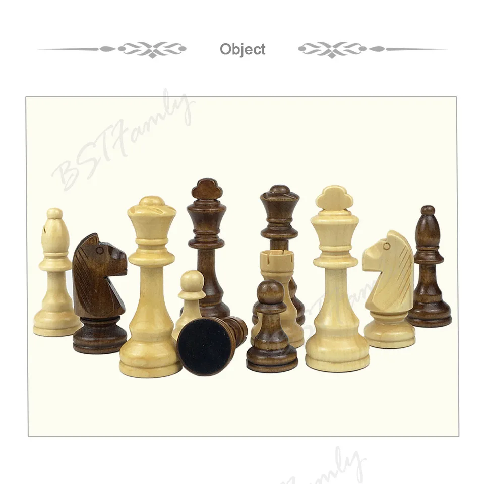 32/34/2 PCS Wooden Chess Set King Height 105mm Chess Game High Quality Pieces Standard Chessmen PU Chessboard Table Game