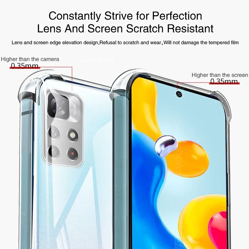 Clear Soft Silicone Shockproof Phone Case with Airbag Cushioning