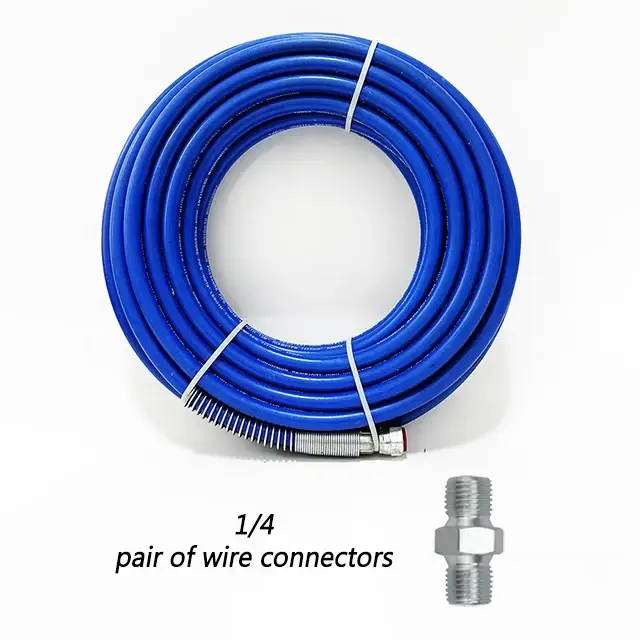 Blue Double layer Braided Spray Pipe 5800PSI 1/4 inch 0.5M-13M Super strong Airless Spray Nozzle Spare Parts Connection Pipe - Image 7