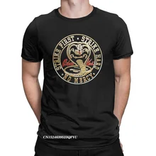 T shirt imprimé Cobra Kai Cobra pour homme, vêtement surdimensionné à col rond en coton, style Harajuku