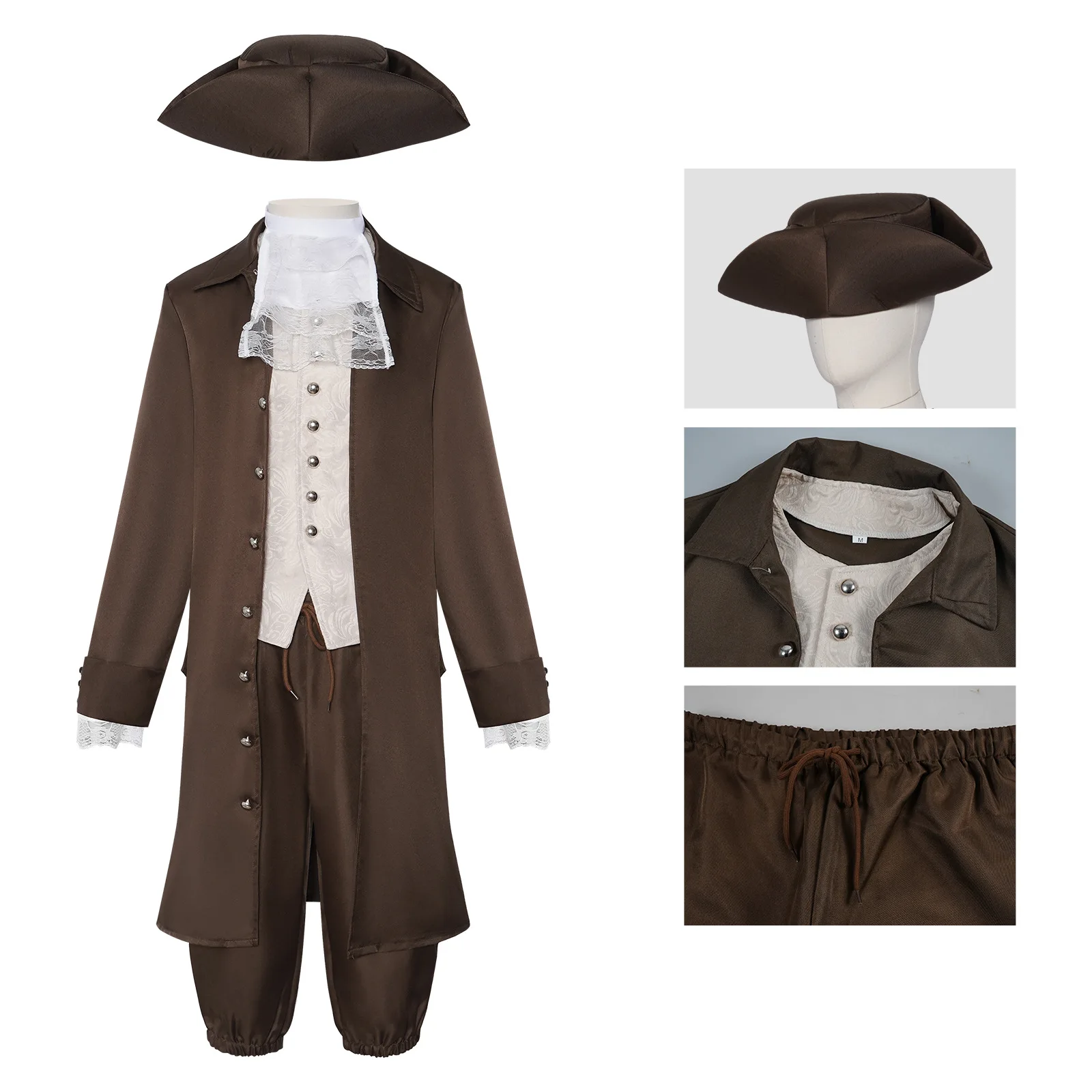 Generic Brown Trench Coat Costume for Men (Unofficial)