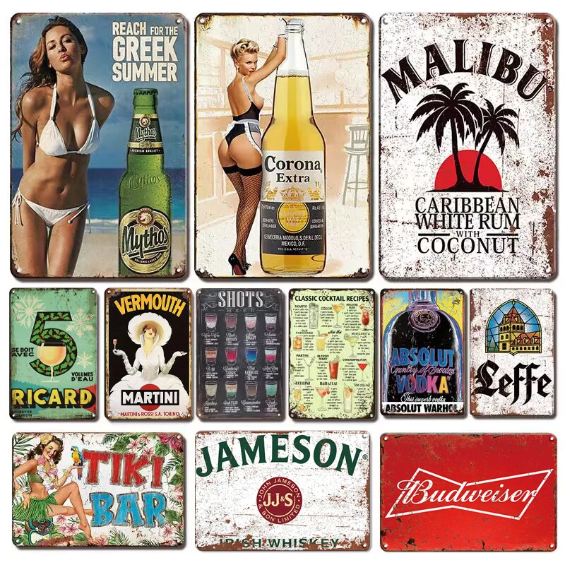 

Винтажный настенный постер с пивом, металлический жестяной знак, ретро, бар, паб, декоративные настенные наклейки, настенная тарелка для муж...