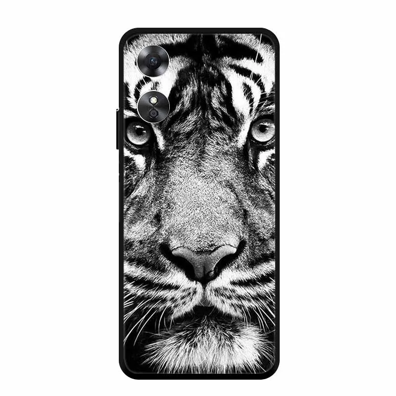 Cool Animal Design Black Edge Silicone Soft Phone Cover Case