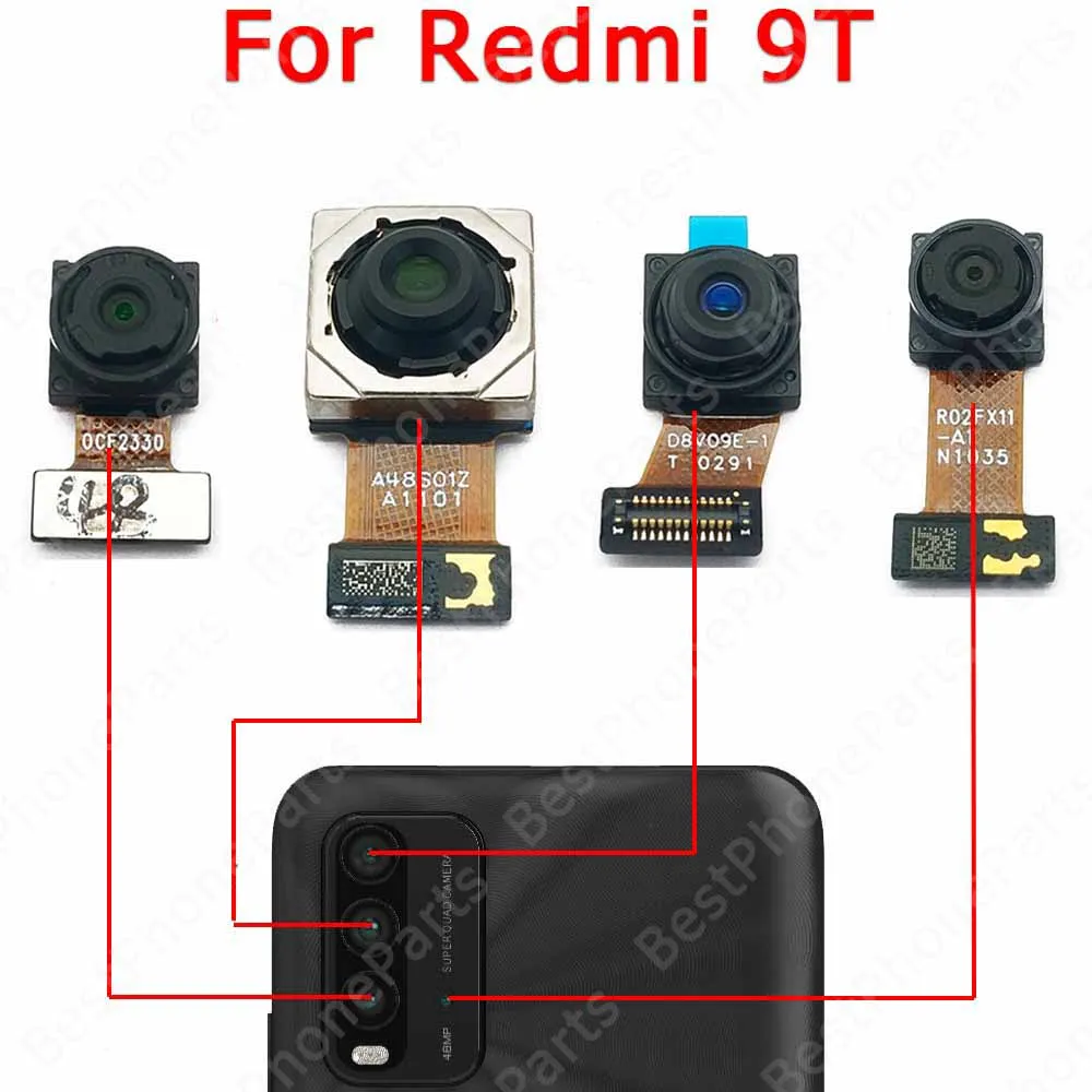 For Xiaomi Redmi 9T 9 9A 9C Back Rear Camera Module Flex Backside View Replacement Repair Spare Parts