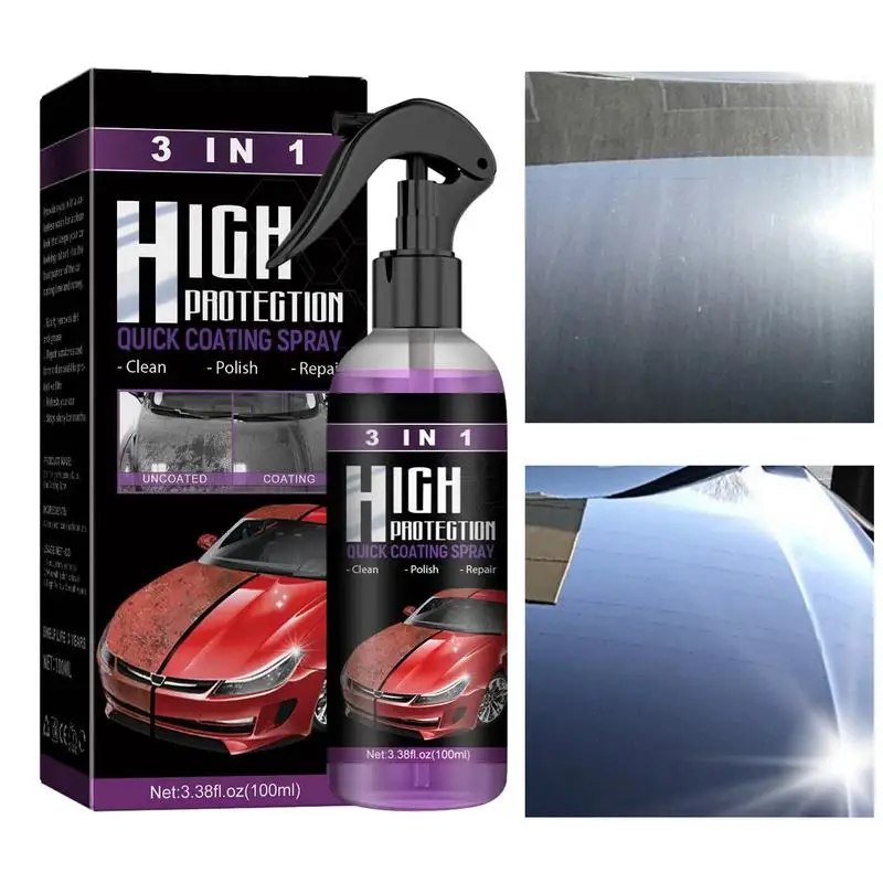 

High Protection 3 In 1 Spray Protective Car Coating Agent 100ml Refurbish Agent Car Scratch Nano Repair Spray Car Detailing