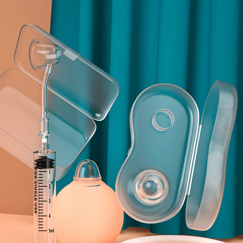 1 Set Nipple Aspirator Puller Shaper Feeding Sucking for Flat Inverted Nipples Treatment Redress Correction Niplette Attractor