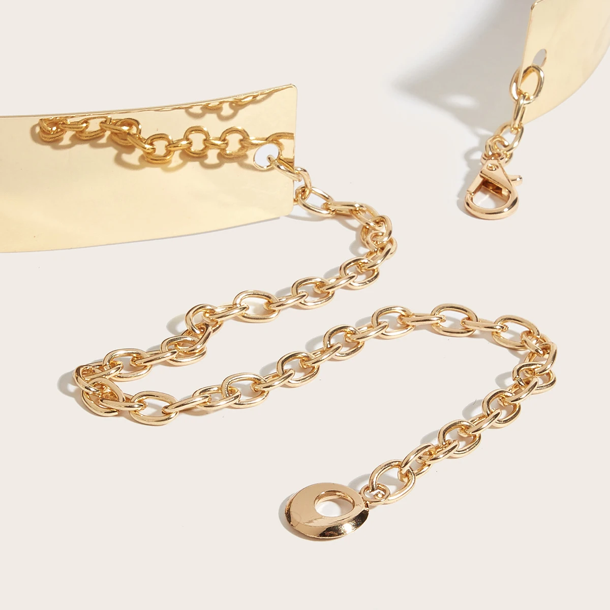 Klassischer goldener Metallgürtel, trendige, verstellbare Taillenkette, eleganter Kleidergürtel, Körperschmuck für Frauen, für den täglichen Gebrauch. – Detail 6