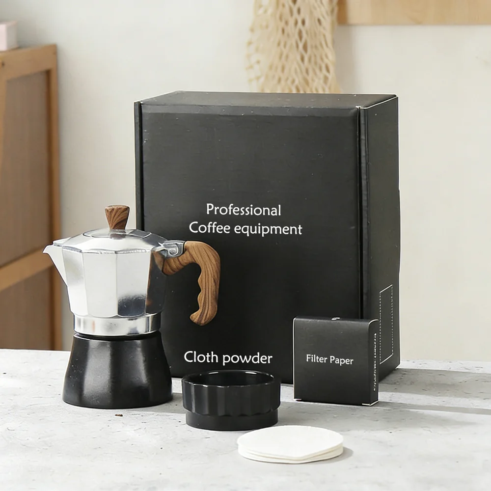 Double Valve Mocha Machine Espresso Coffee Maker Pot Gift Box 2/4 Cup ...