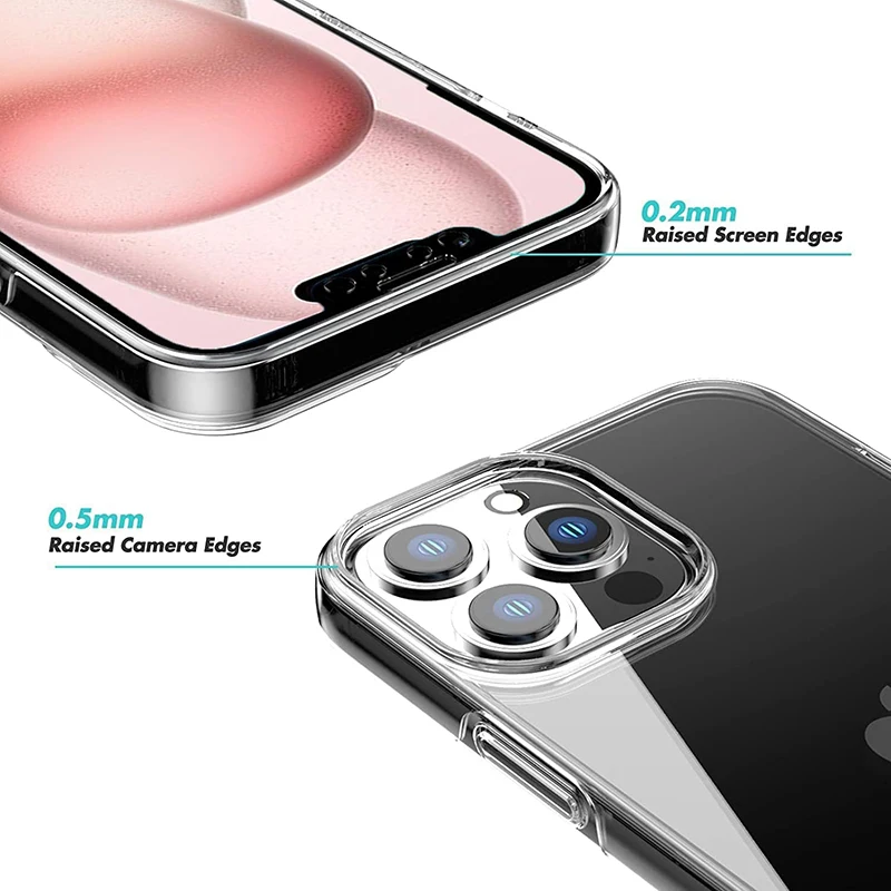 360° Full Body Clear Hybrid Phone Case - Slim & Durable Silicone Cover