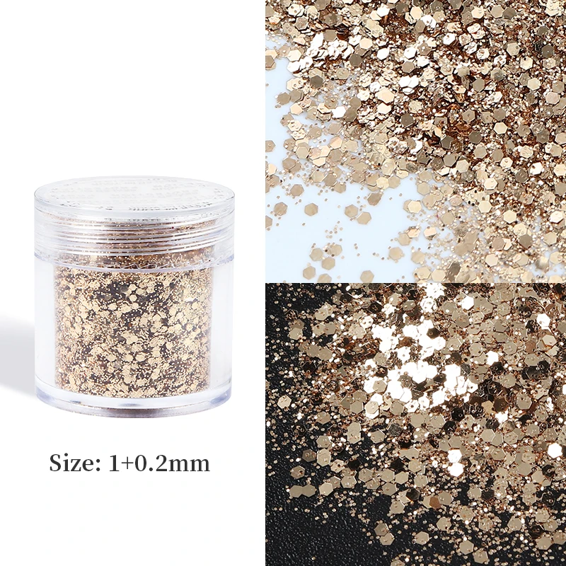 Holographic Hexagon Chunky Glitter Epoxy Resin Filler Flakes Laser Sparkly  Resin Pigment Powder for DIY Silicone Mold Fillings