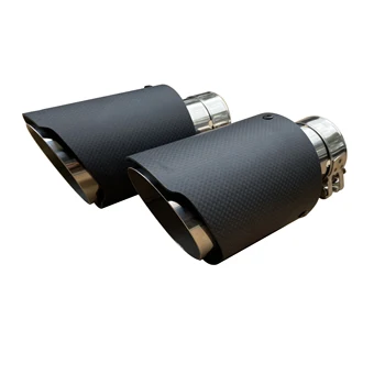 1PC ยานยนต์ Universal ท่อไอเสียสแตนเลสท่อคาร์บอนไฟเบอร์ Trim ท่อท่อไอเสียท่อไอเสียเคล็ดลับ 1