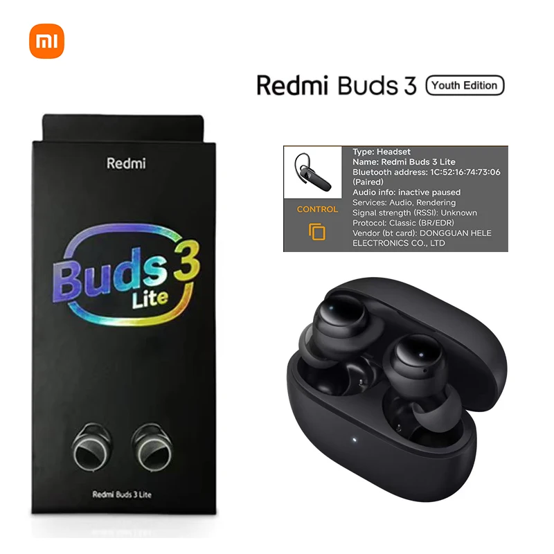 Original Xiaomi Redmi Buds 3 Lite TWS Bluetooth 5.2 Auricular
