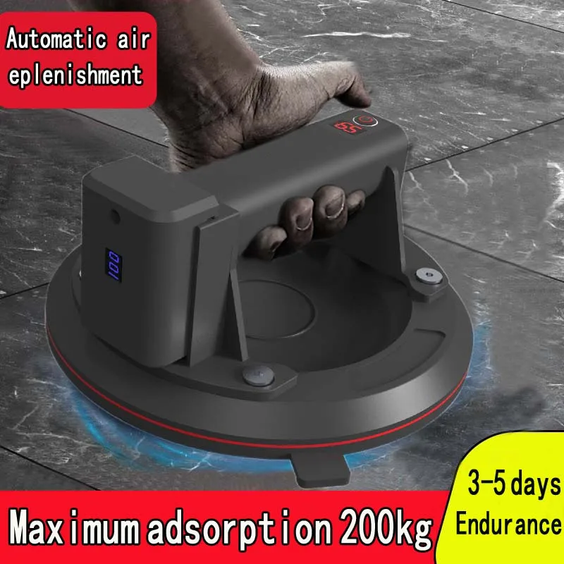 New Electric Suction Cup Sucker for Tile Granite Glass 8 Inch Professional Vacuum Strong Suction Cup 200kg Bearing Vacuum Lifter