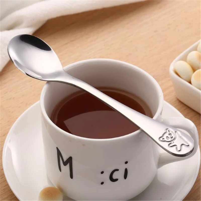 1/4pcs Baby Teaspoon Spoon Food Feeding Fork Knife Utensils Stainless Steel Kids Learning Eating Habit Children Tableware cutlery set stainless steel cutlery set baby feeding spoons