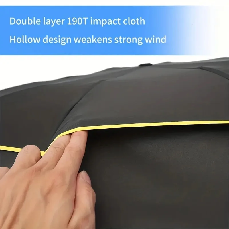 Double Strong Wind Resistant Umbrella Rain Women Large Folding Non-automatic Umbrellas Men Family Travel