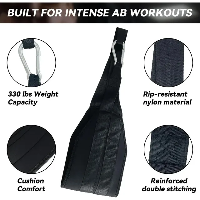 Fitness AB Sling Straps Suspension Rip-Resistant Heavy Duty A Pair for Pull Up Bar Hanging Leg Raiser Gym Home Fitness Equipment 4